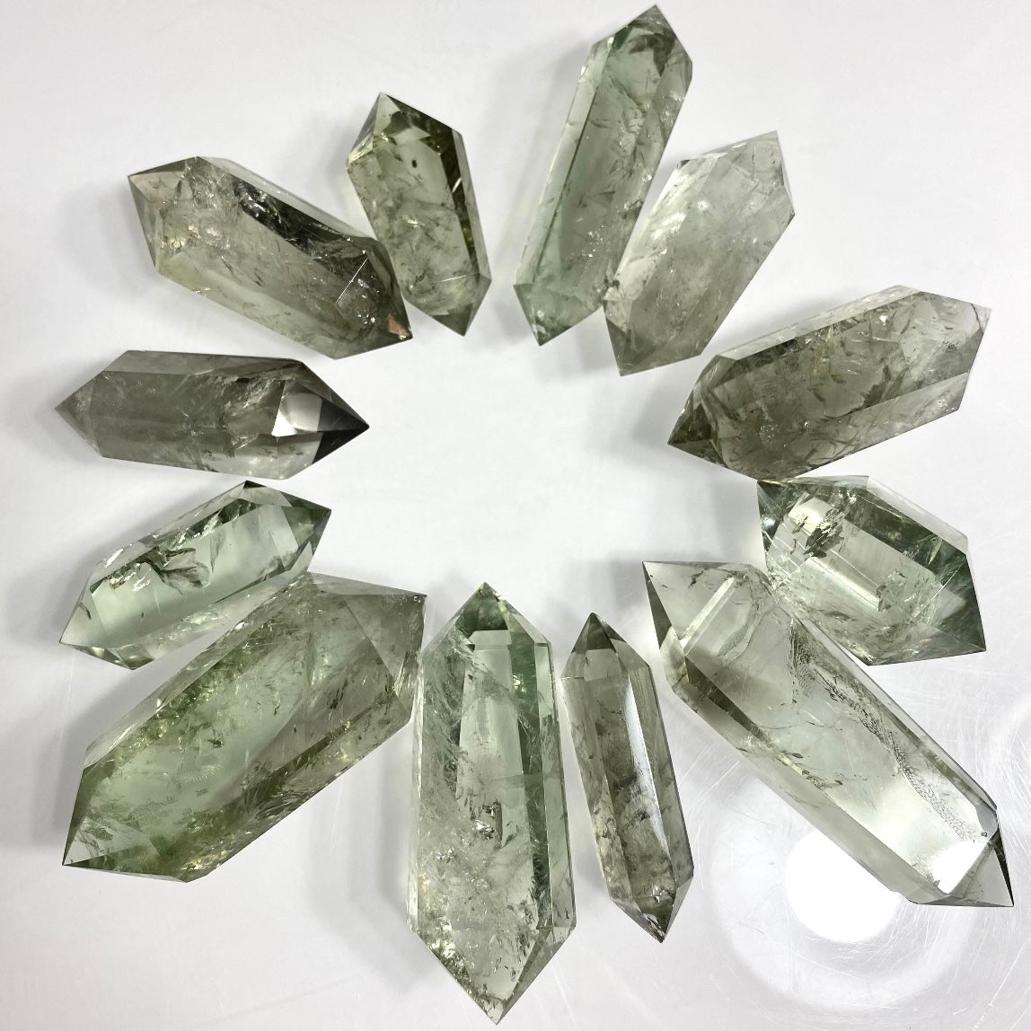 Prasiolite Green Amethyst Double Terminated Point