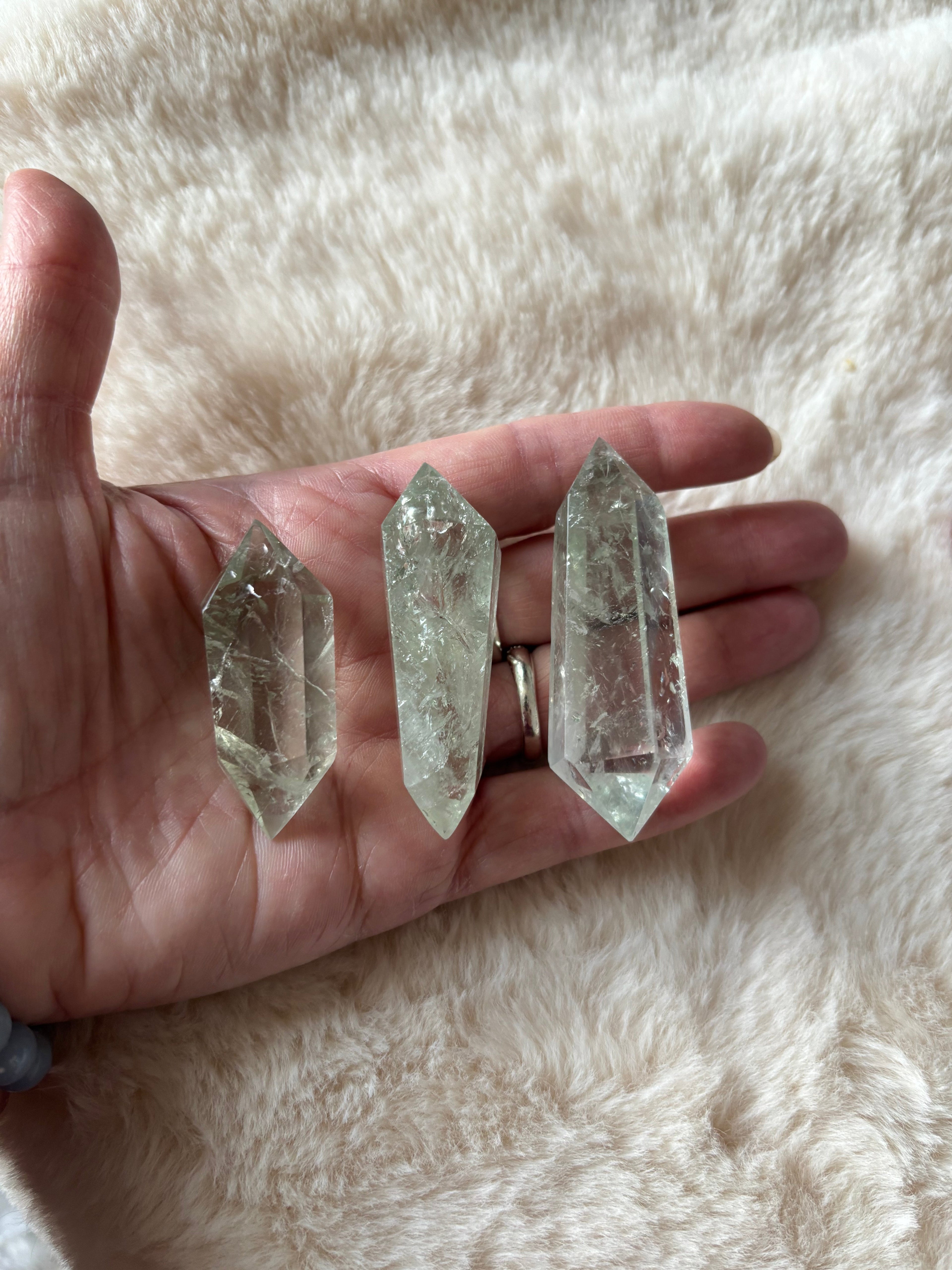 Prasiolite Green Amethyst Double Terminated Point
