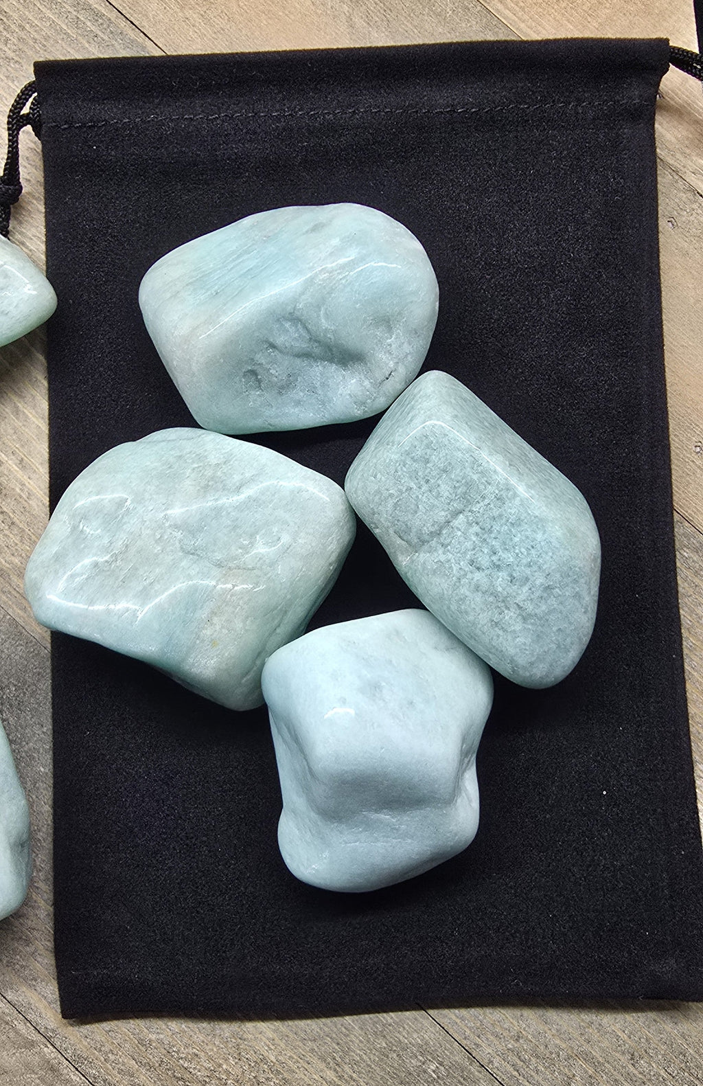 Large Tumbled Amazonite Crystal 2"–2.5" – Polished Healing Stone for Calm, Throat Chakra & Communication